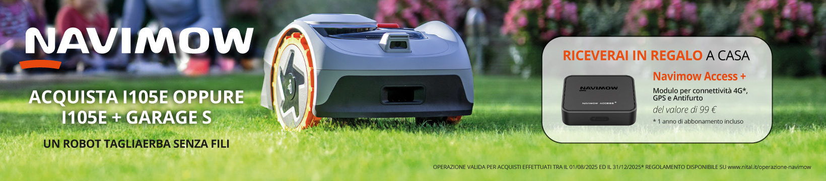 Acquista Navimow i105E in regalo Navimow Access+