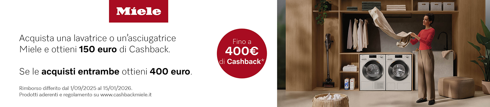 Miele ottieni €150 di cashback