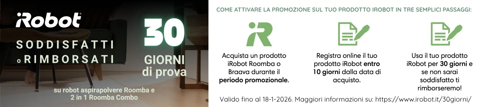 iRobot soddisfatti o rimborsati