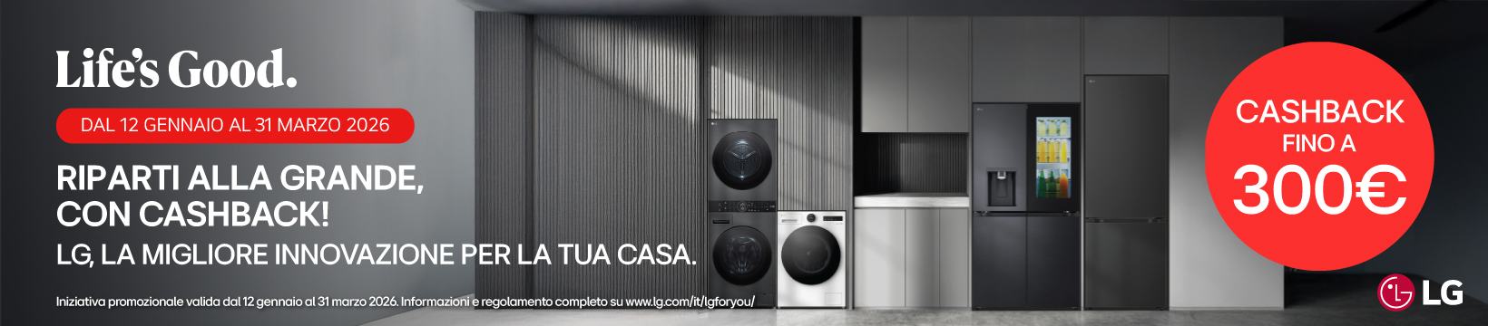 LG cashback fino a €300