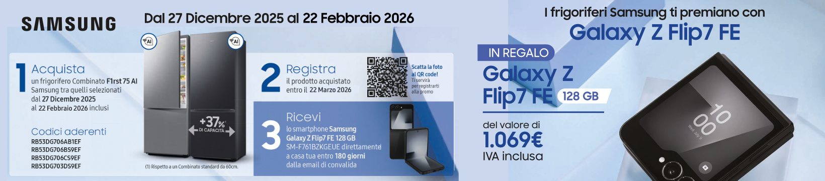 Acquista frigo in omaggio Galaxy Flip7 FE