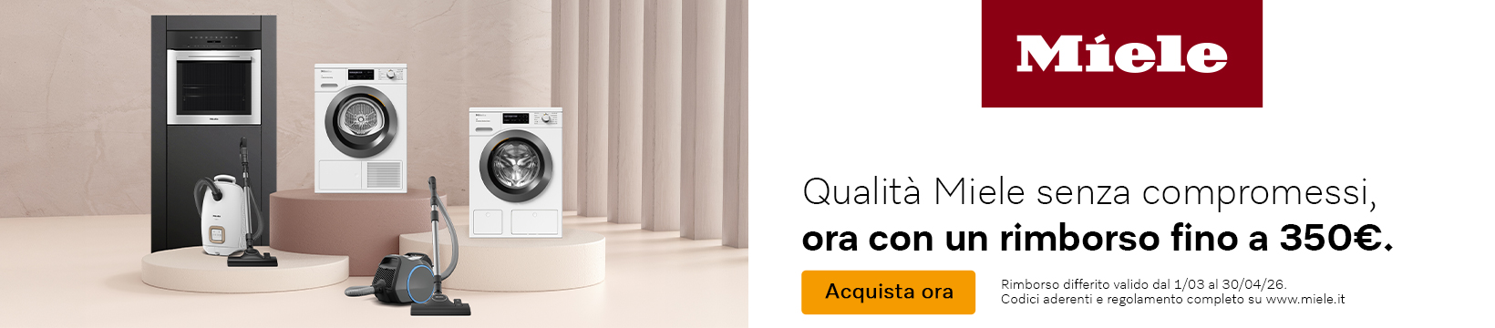 Miele rimborso fino a €350