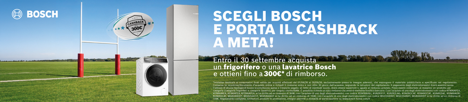 Con Bosch cashback fino a €300