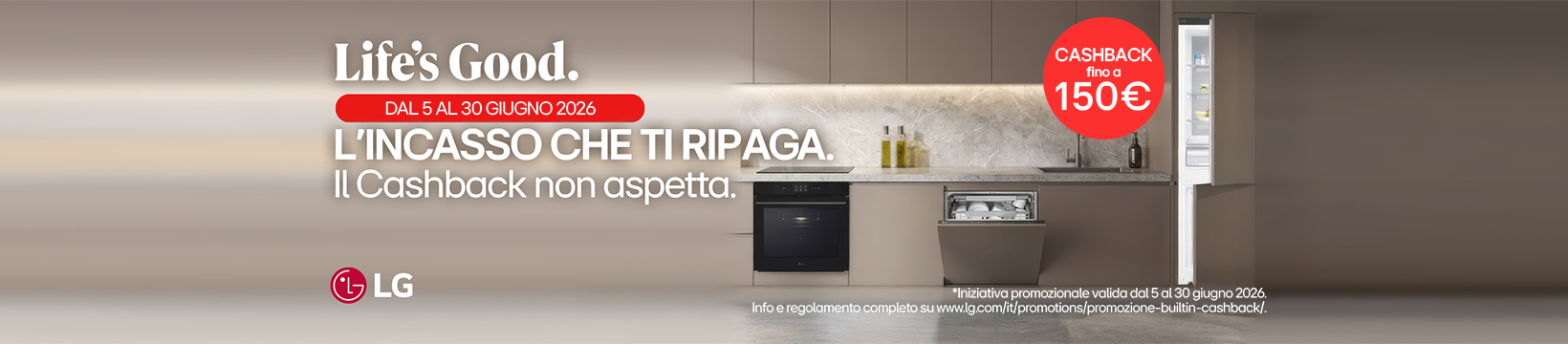 LG cashback fino a €150