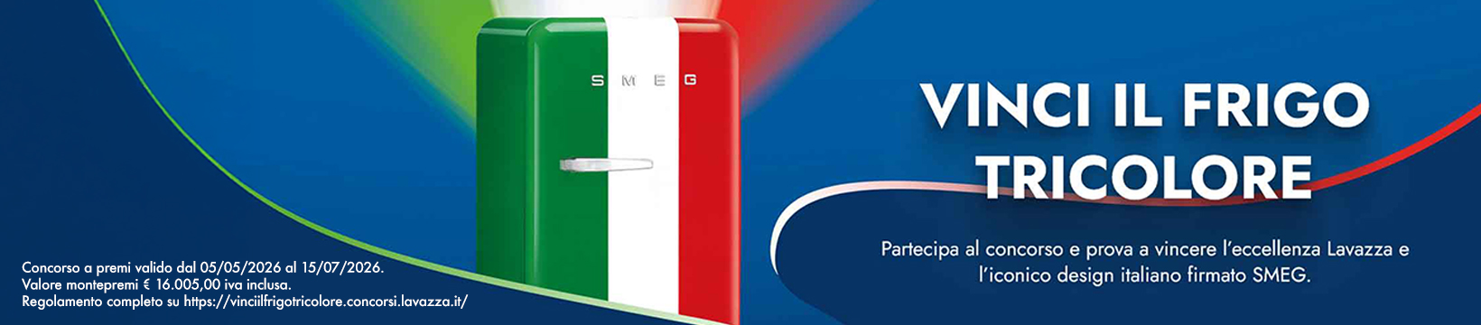 Concorso Lavazza e vinci il frigo tricolore