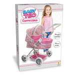 Carrozzina Per Bambole Teorema - Rosa, Telaio In Metallo, Altezza 65 Cm, Manubrio Regolabile