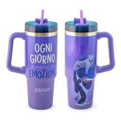 6x H&H Mug termica in acciaio inox 18/10 con cannuccia lt. 1,2 6x H&H Mug termica in acciaio inox 18/10 con cannuccia lt. 1,2
