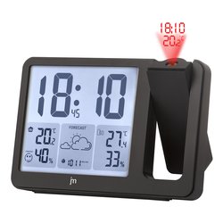 Trevi Stazione Meteo Radiocontrollata Con Sensore Esterno Senza Fili Temperatura Sveglia Calendario Bianco