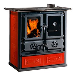 Nordica Cucina legna 7,9kW ROSETTA SX VST 5.0 Steel Nero antracite