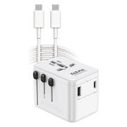 Mercury Adattatore Da Viaggio UK A Europa Con Doppia USB - Ricarica Smartphone E Tablet, 13A, 2400mA, Conforme BS1363 - 5
