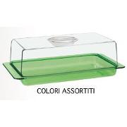 Copriformaggio Quadrato Guzzini Gocce 25,5x25,5x11,5 Cm – Set Con Tagliere In Porcellana E Campana, Lavabile In Lavastoviglie