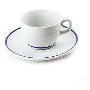 Sizikato Set tazza e piattino in vetro trasparente, 85 g, con piattino a forma di cuore