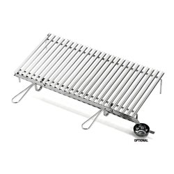 Graticola a rete doppia griglia barbecue con piedi 40x45cm Ompagrill