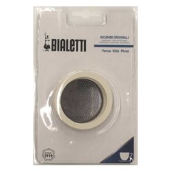 KIT PIASTRINA FILTRO ALLUMINIO E GUARNIZIONI SILICONE CAFFETTIERA 1/2