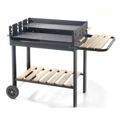 Barbecue A Carbonella Ompagrill 60x40 Professional: Griglia In Alluminio Grigio