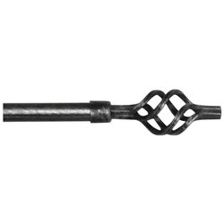 Bastone per tende d : 2,5 cm 1000 mm ES satinato opaco