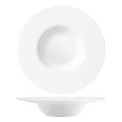 Bormioli Rocco Eclissi Set 6 Piatti Fondi, Vetro, Nero, 21 cm