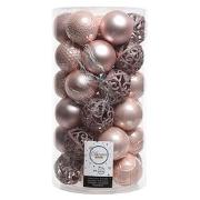 Kaemingk Palline Di Natale In Vetro Rosa 6 Cm – Set Da 6 Pezzi, Opache E Lucide, Per Albero E Decorazioni - 3