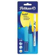 Faber Castell Penna stilografica Blu con 6 cartucce inchiostro Blu Royal 149811