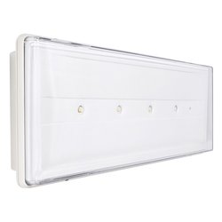 2X LAMPADA DI EMERGENZA 30 LED PARETE INCASSO 3W LUCE FREDDA BIANCA