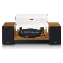 Lenco LBT-189WA Giradischi A Cinghia Con Bluetooth E USB – Trasmetti I Tuoi Vinili In Streaming, Marrone/Nero