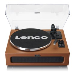 Lenco LS-480WD Giradischi Bluetooth Con Casse In Legno – Ascolta Vinili E Streaming In Stile Vintage