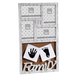 PORTAFOTO A FORMA DI CUORE BIANCO IN PVC CON 6 FOTOGRAFIE 60X60CM FOTO AMORE