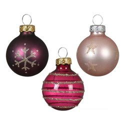 Kaemingk Palline di Natale in vetro soffiato a bocca, 6 cm x
