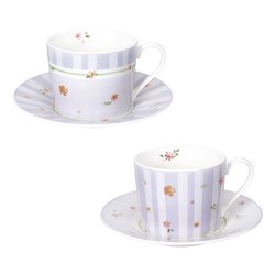 Sizikato Set 4 Tazze Da Espresso In Vetro Con Piattini A Cuore – 85 Ml