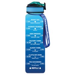 Borraccia Sportiva 1 Litro Motivazionale - Senza Perdite, Con Timer Per Bere, Perfetta Per Palestra, Scuola E Viaggi