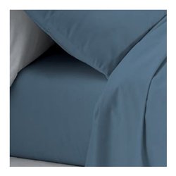 Completo Lenzuola Singolo 100% Cotone Tessitura Zambaiti – Fatto In Italia, 1 Lenzuolo Sopra 150x300, 1 Lenzuolo Con Angoli 90x200x27, 1 Federa 52x82 – Colore Ghiaccio