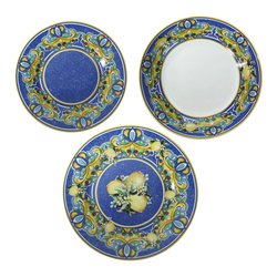 Servizio Piatti BRANDANI Batik 18 Pezzi – Porcellana Verde, Per 6 Persone, Lavastoviglie