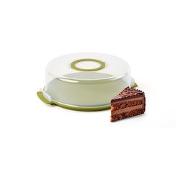Zerodeko Per Torta in Plastica Trasparente - A Cupola per Torta da 30 Cm Rotonda per Supporto per Torta in Acrilico Cloche Rotonda per Torta con